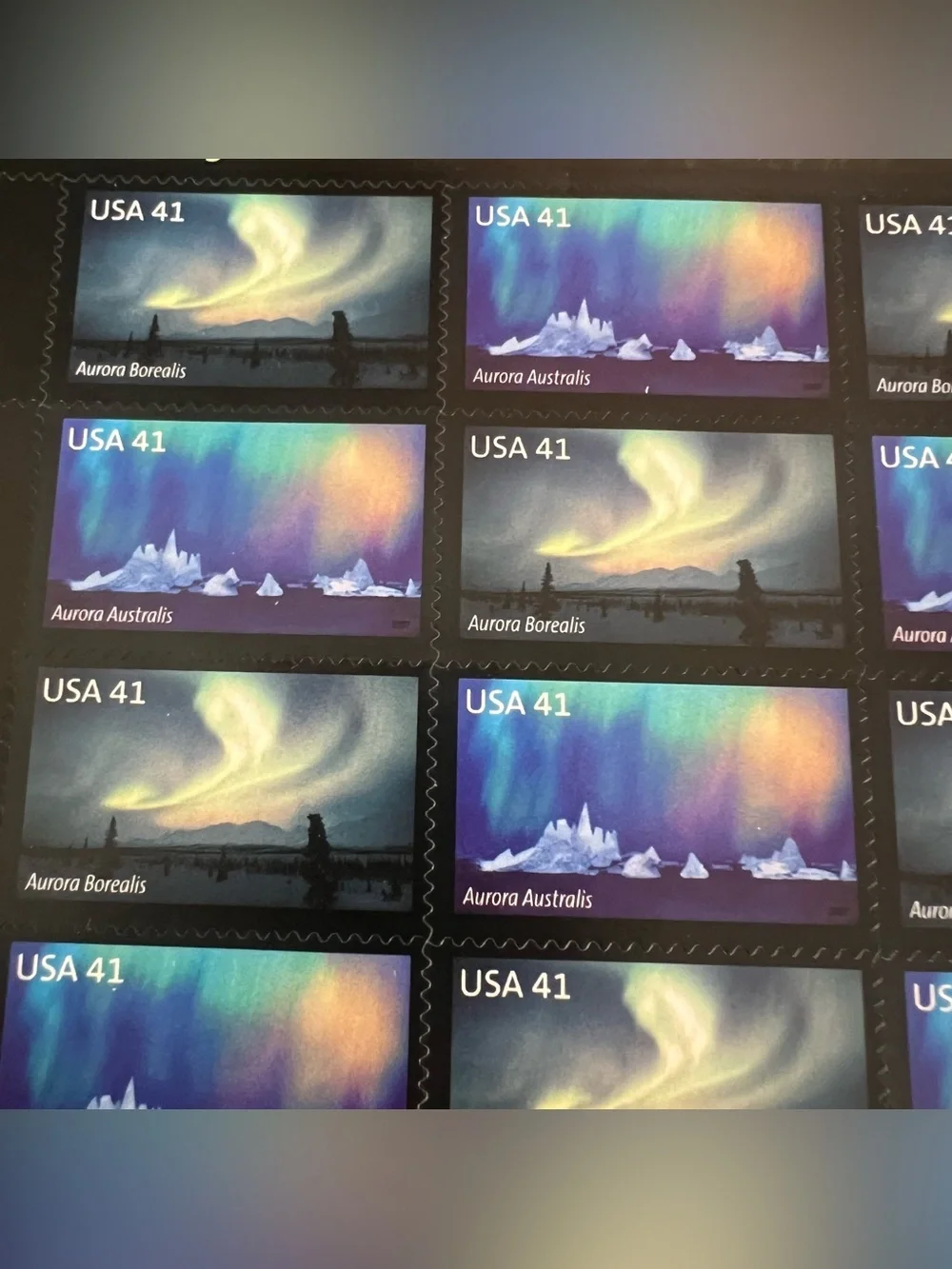 VTG 2006 Collectible Postage Stamps $0.41 Disney Northern Lights, Etc. 3 Sheets
